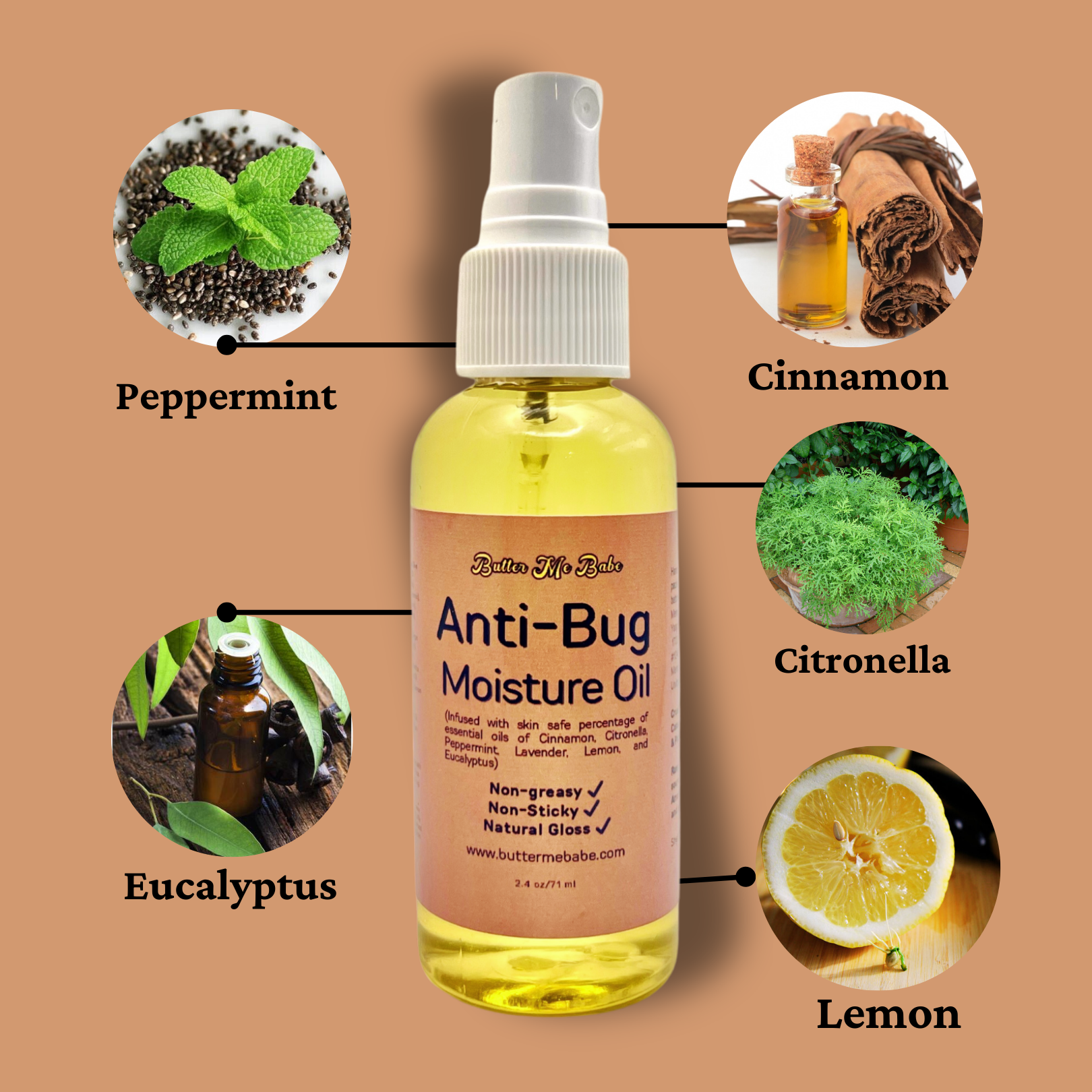 Organic Anti-Bug Spray Moisture Oil