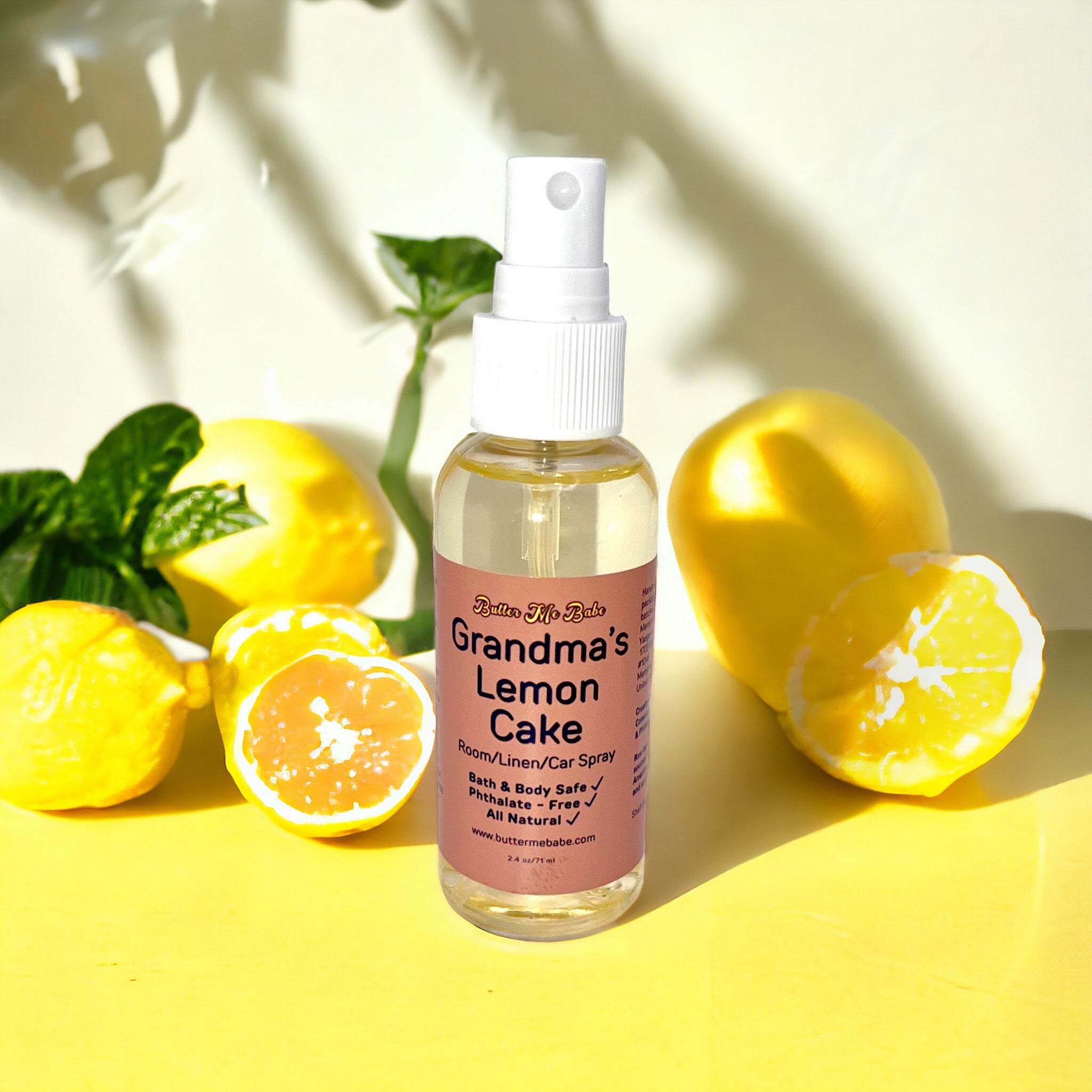 Grandma's Lemon Cake Room/Linen Spray (Natural - Water based)